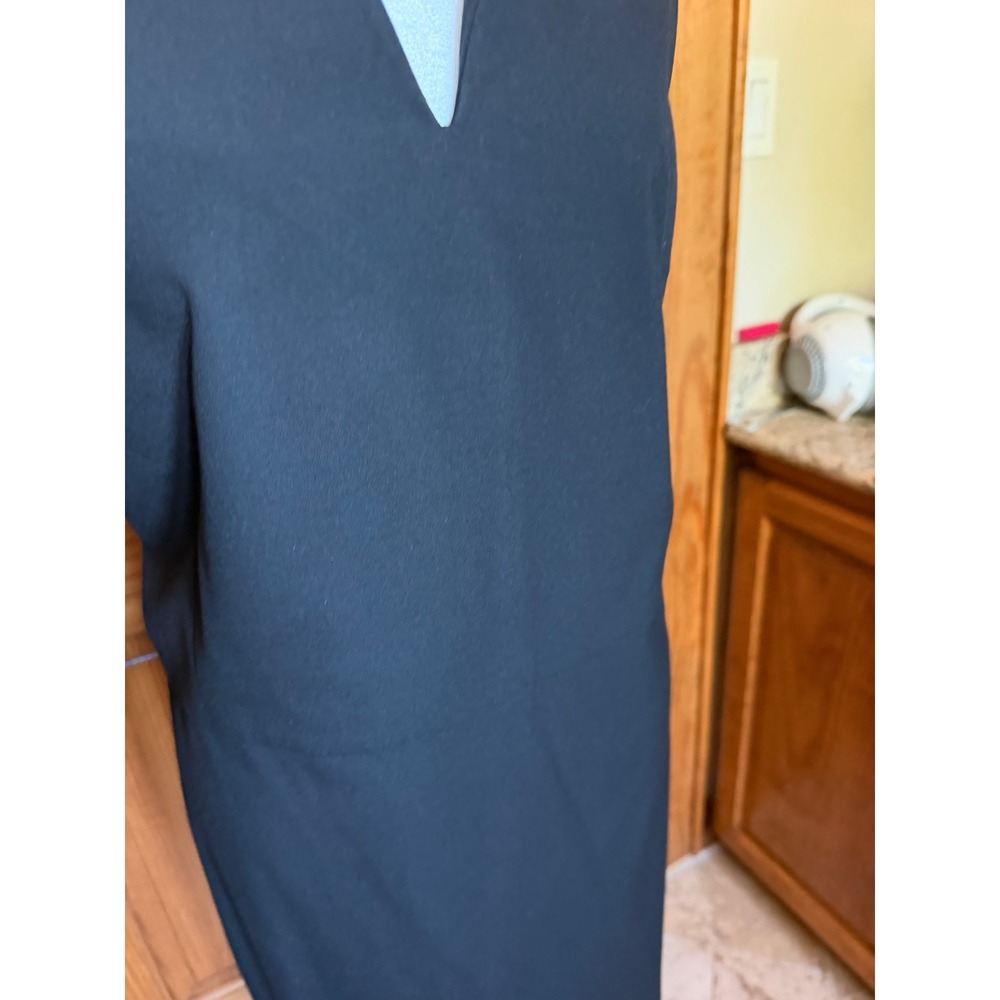 Ann Taylor Black Sleeveless Notched V-Neck Sheath Dress Size 12 Tall 457580 - Picture 4 of 13